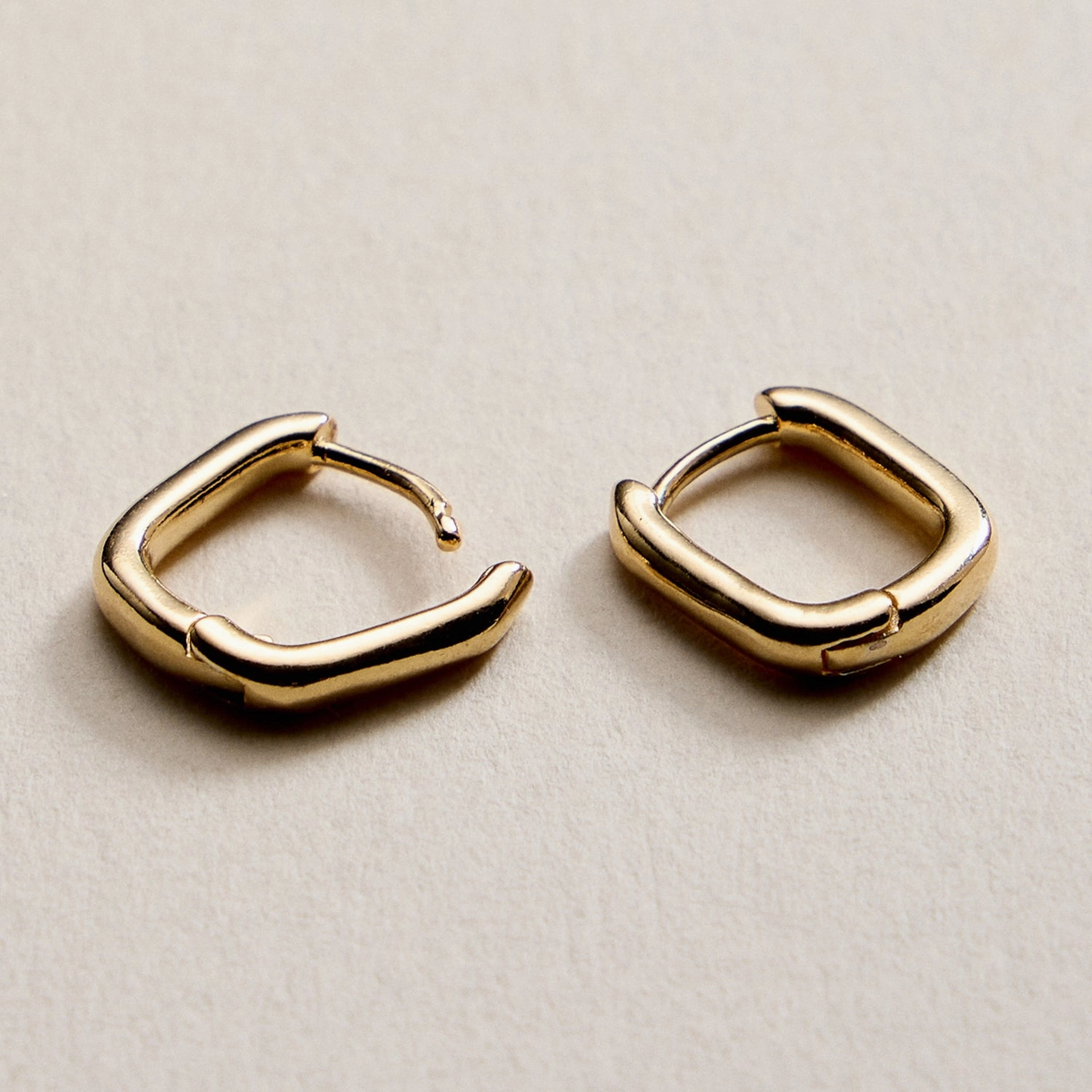 Gold Filled Square Huggie Hoop