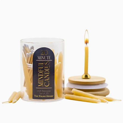 20-Minute Beeswax Candles in Glass Jar