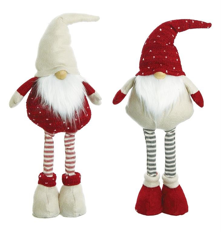 23" Long Leg Gnome with Striped Stockings