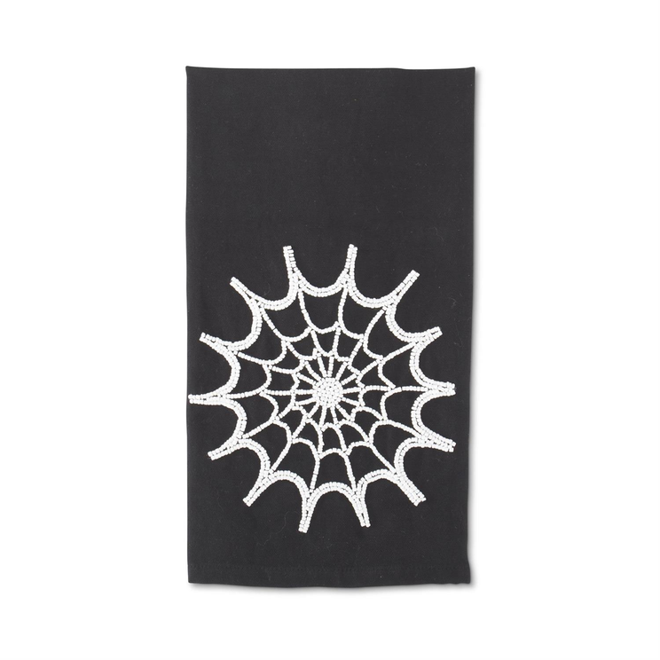 28" Beaded Spider Web Tea Towel
