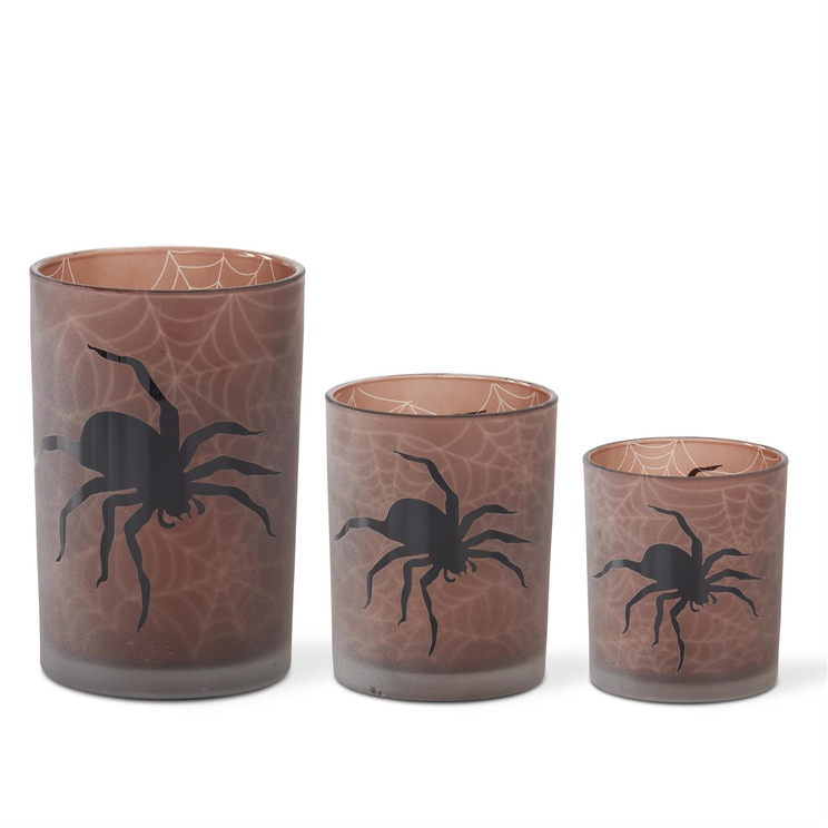 Spider Frosted Glass Votive