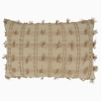 Fringe Striped Throw Pillow
