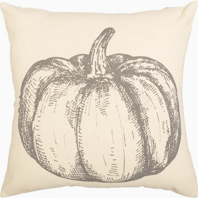 Sketched Pumpkin Pillow