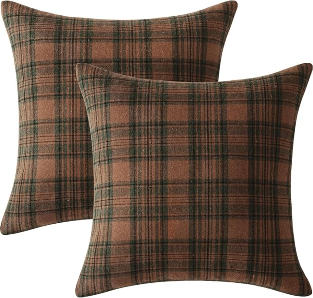20” Terracotta Plaid Pillow