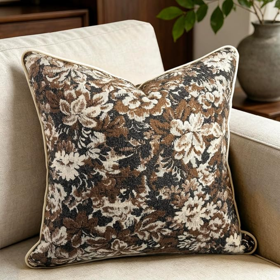 18” Mocha Vintage Pillow