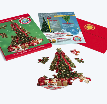 Christmas Tree Greeting Card Puzzle
