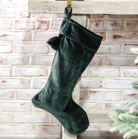 Emerald Velvet Stocking