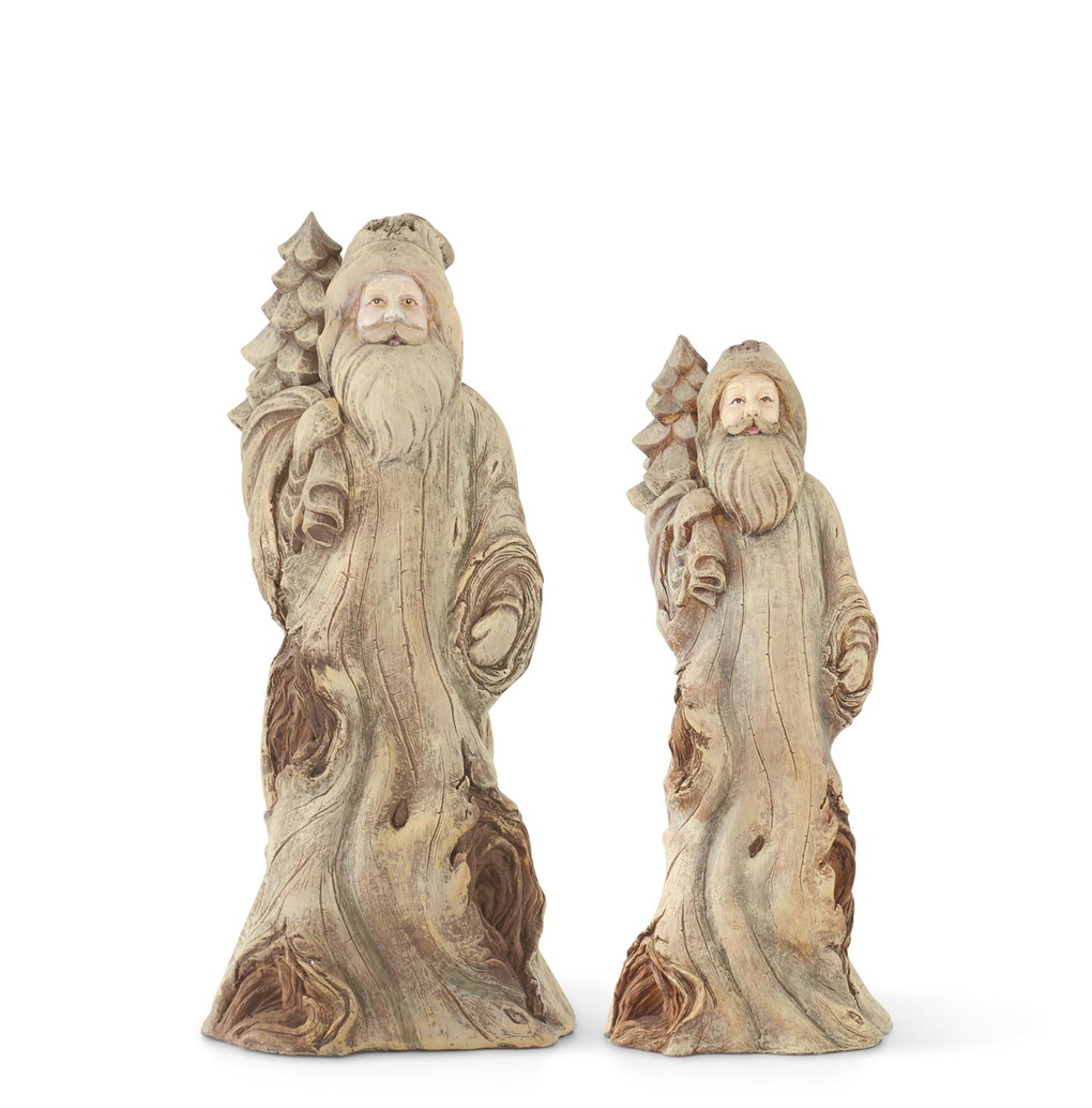 Light Brown Resin Knotty Santas