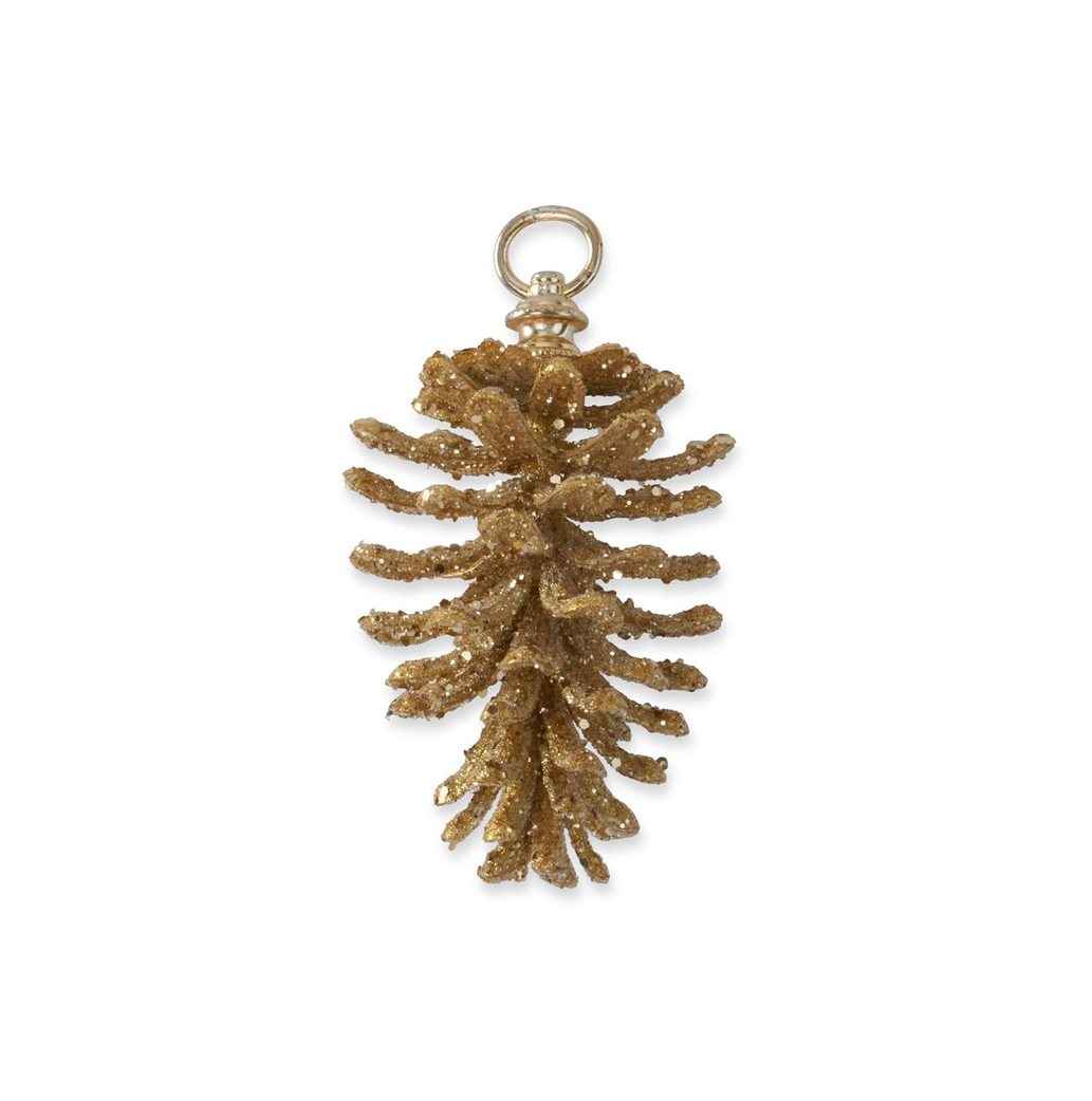 6.75" Gold Glittered Pinecone Ornament