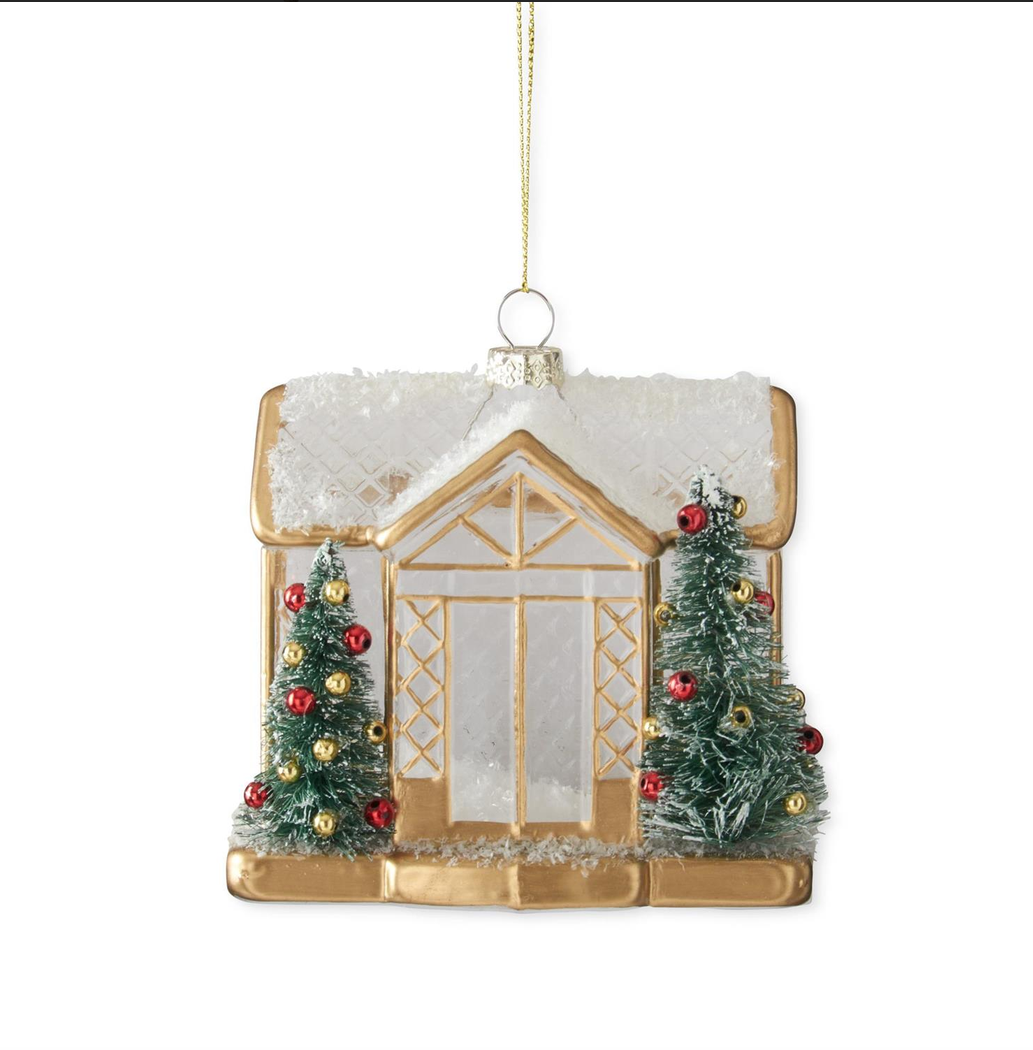 4.25" Glass Greenhouse Ornament