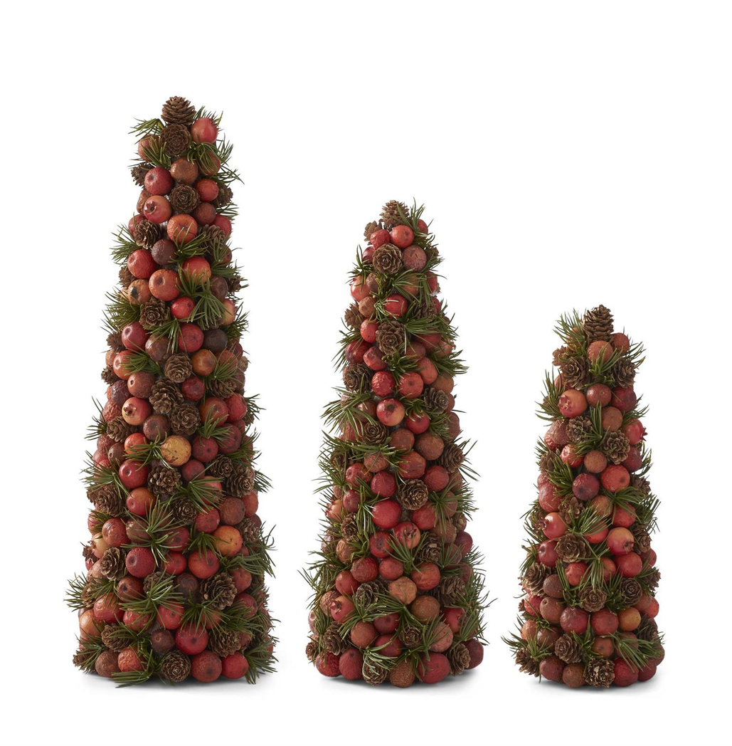 Orange Pods, Pinecones & Pine Cone Trees
