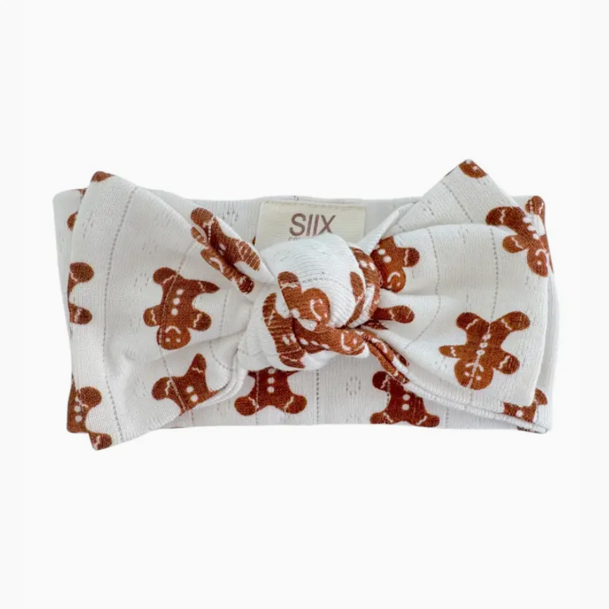 Gingerbread Organic Pointelle Bow