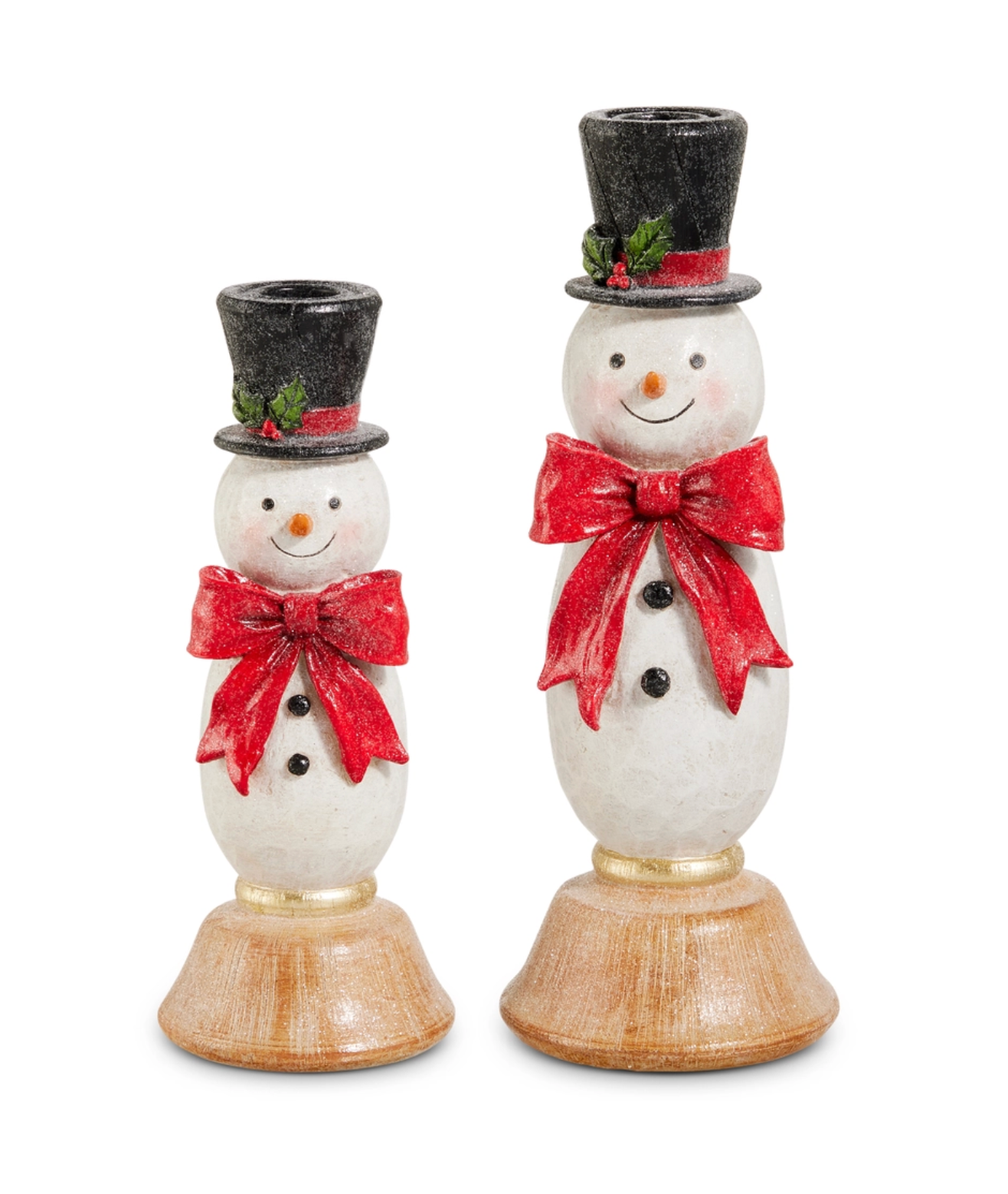 Snowman with Bow Candlestick