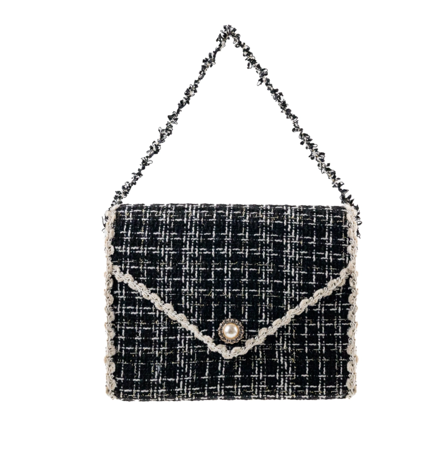 6.5" Black Tweed Purse Ornament