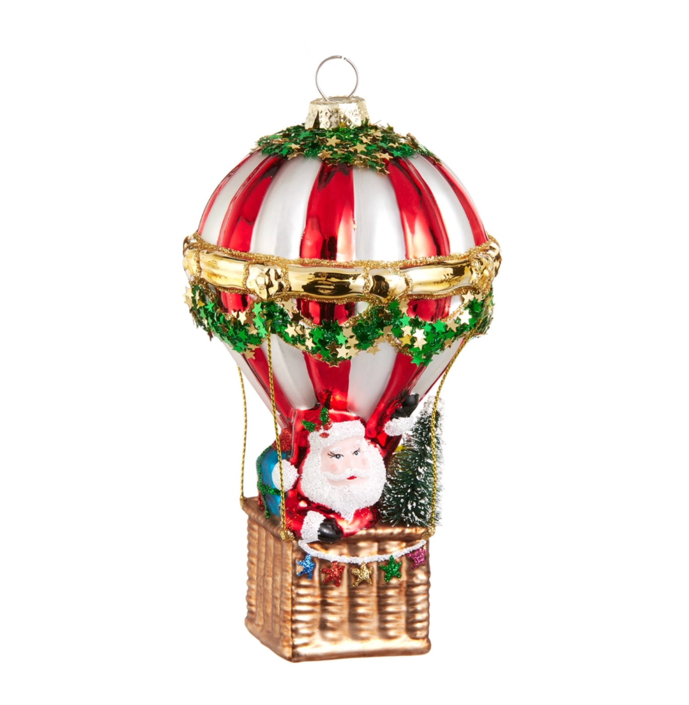 5.75" Santa Hot Air Balloon Ornament