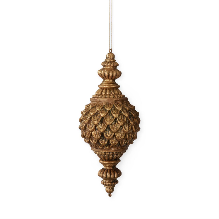 10" Gold Artichoke Finial Shatterproof Ornament
