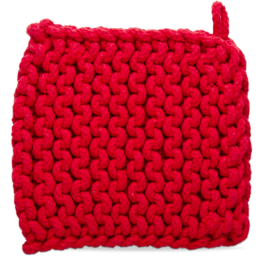 Red Crochet Trivet