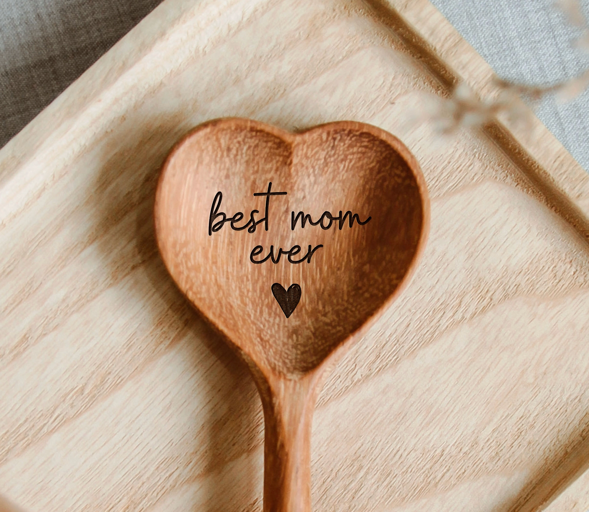 Best Mom Ever Heart Spoon