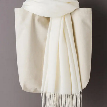 Simple Tasseled Shawl & Scarf