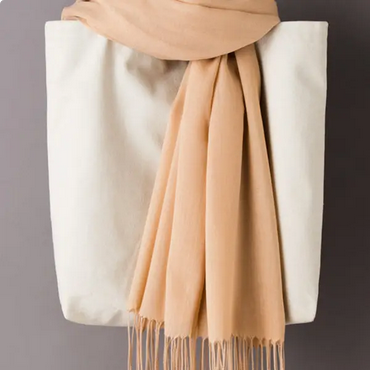 Simple Tasseled Shawl & Scarf