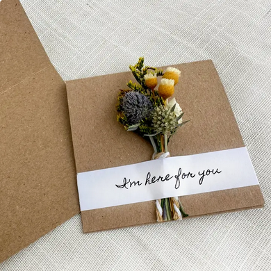 Dried Floral Greeting Card