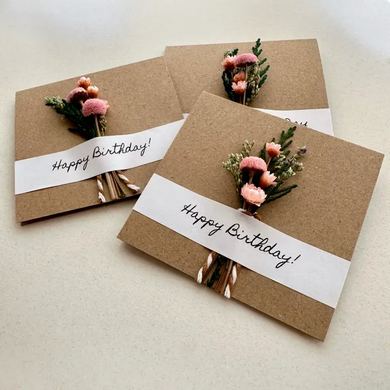 Dried Floral Greeting Card
