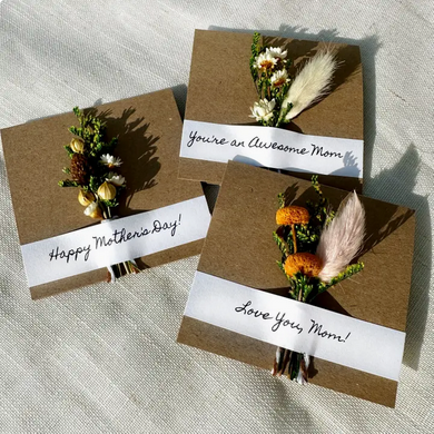 Dried Floral Greeting Card