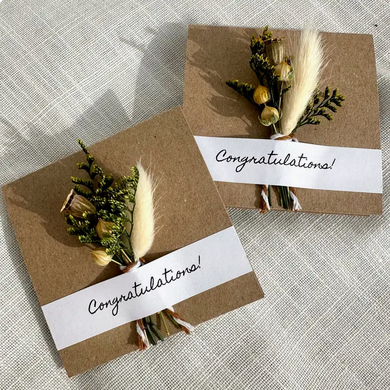 Dried Floral Greeting Card