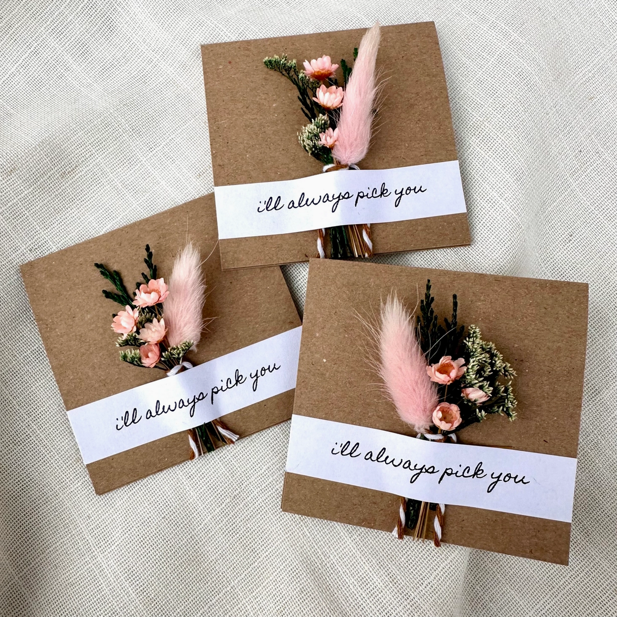 Dried Floral Greeting Card