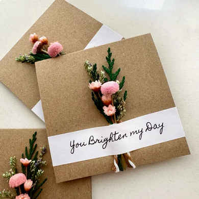 Dried Floral Greeting Card