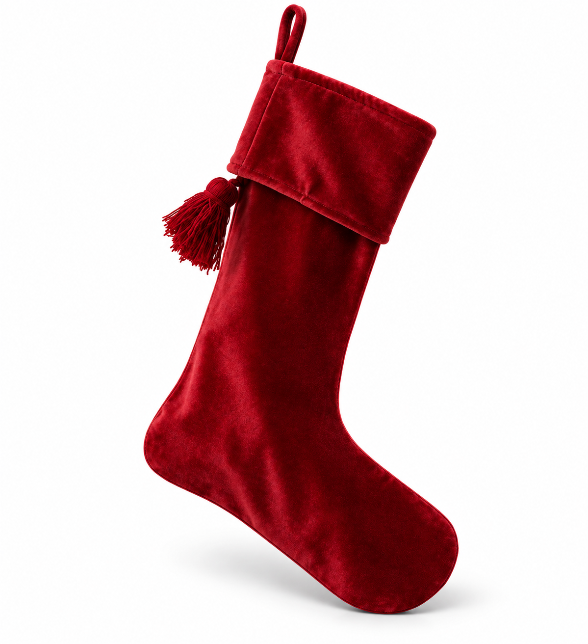 Dark Red Velvet Stocking