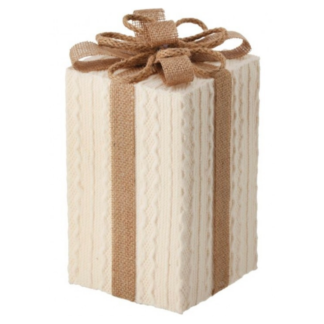 Sweater Burlap Present Boxes