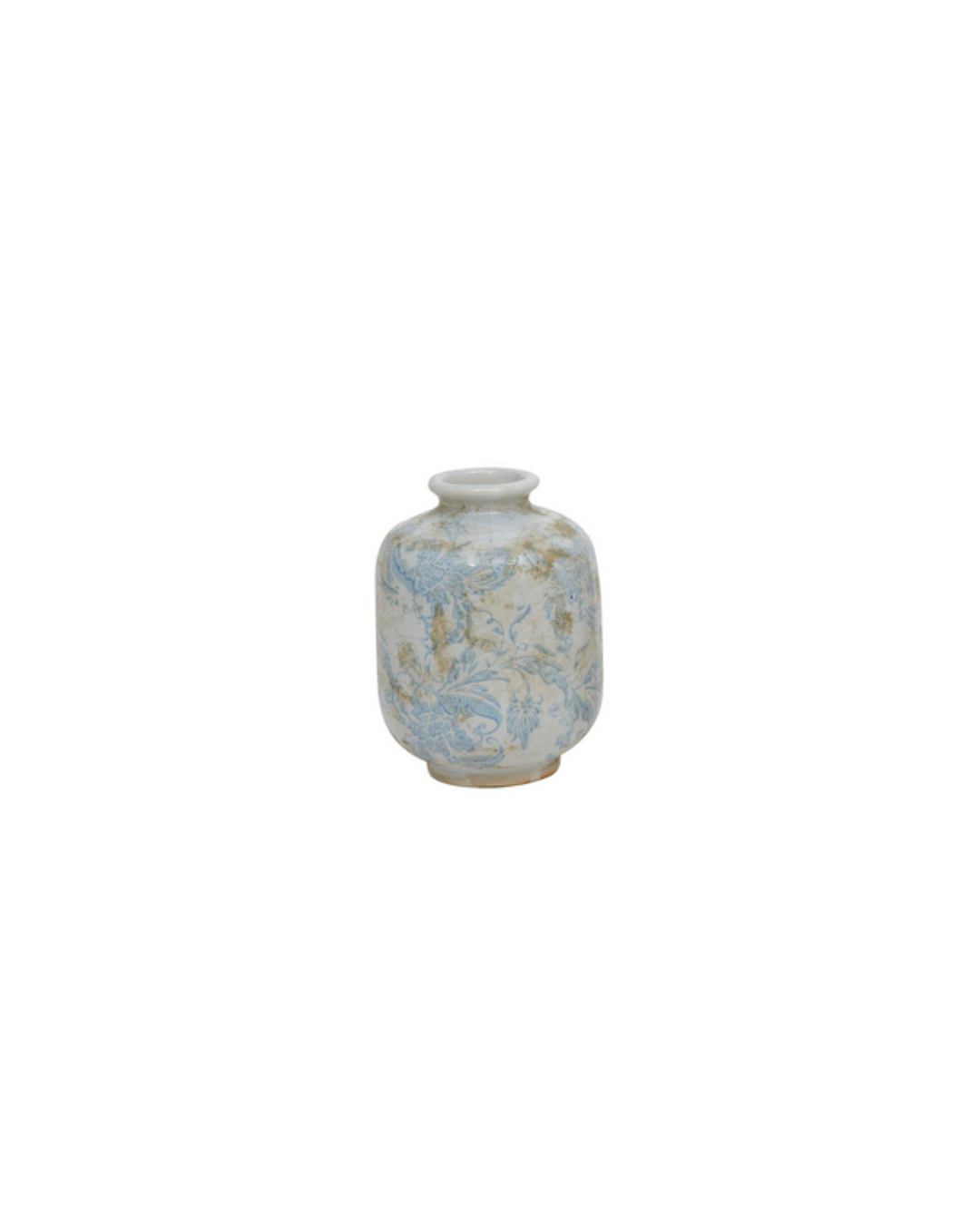 Short Blue Terracotta Vases