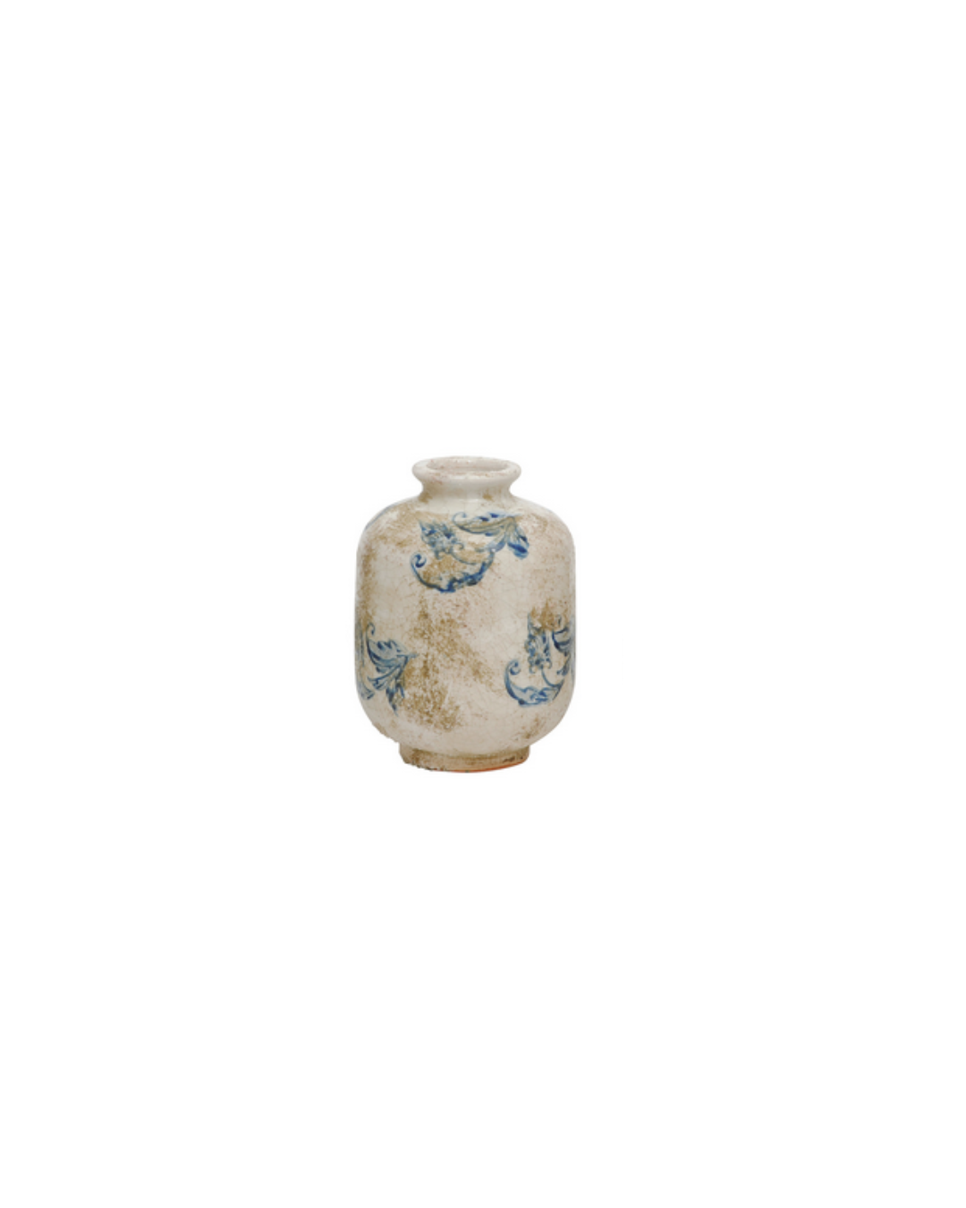 Short Blue Terracotta Vases
