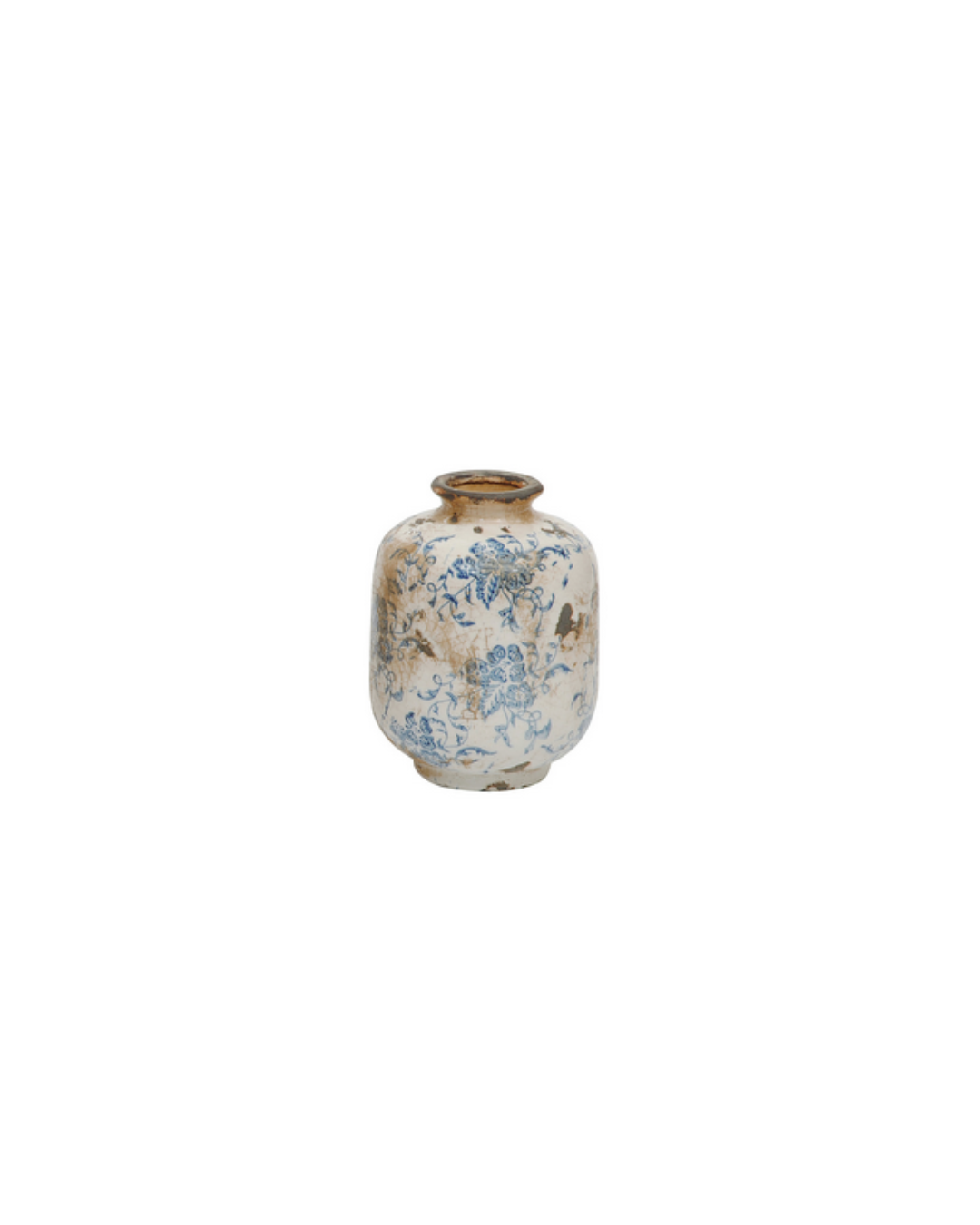 Short Blue Terracotta Vases