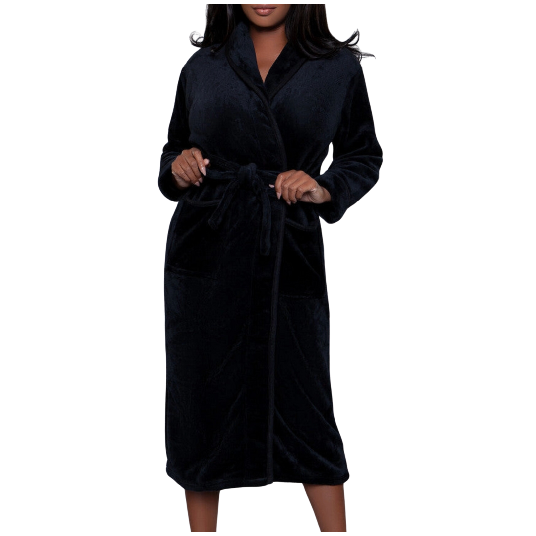 Helena Plush Robe - Black