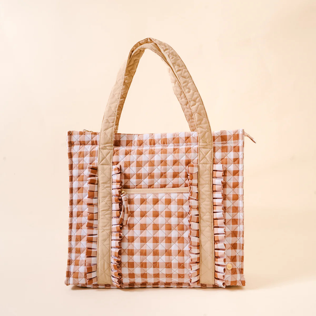 Maple Gingham Tote Bag
