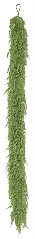 6' Green Soft Touch Cedar Garland