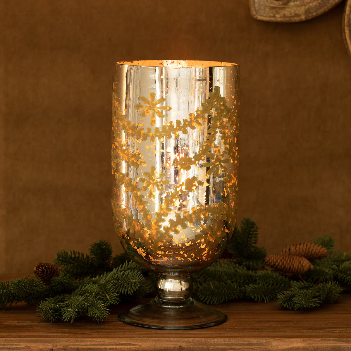 Bronze Pattern Footed Hurricane