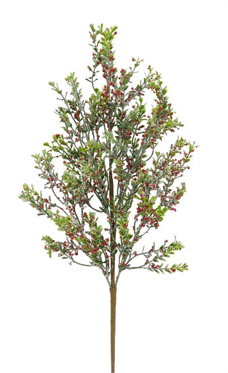 25" Red & Green Leaf Spray
