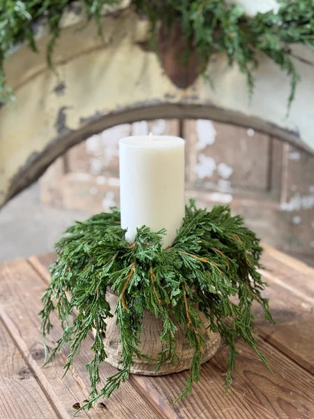 14" Emerald Falls Candle Ring