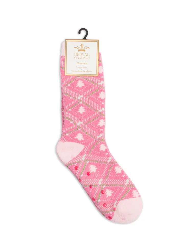Tree Plaid Snuggle Socks