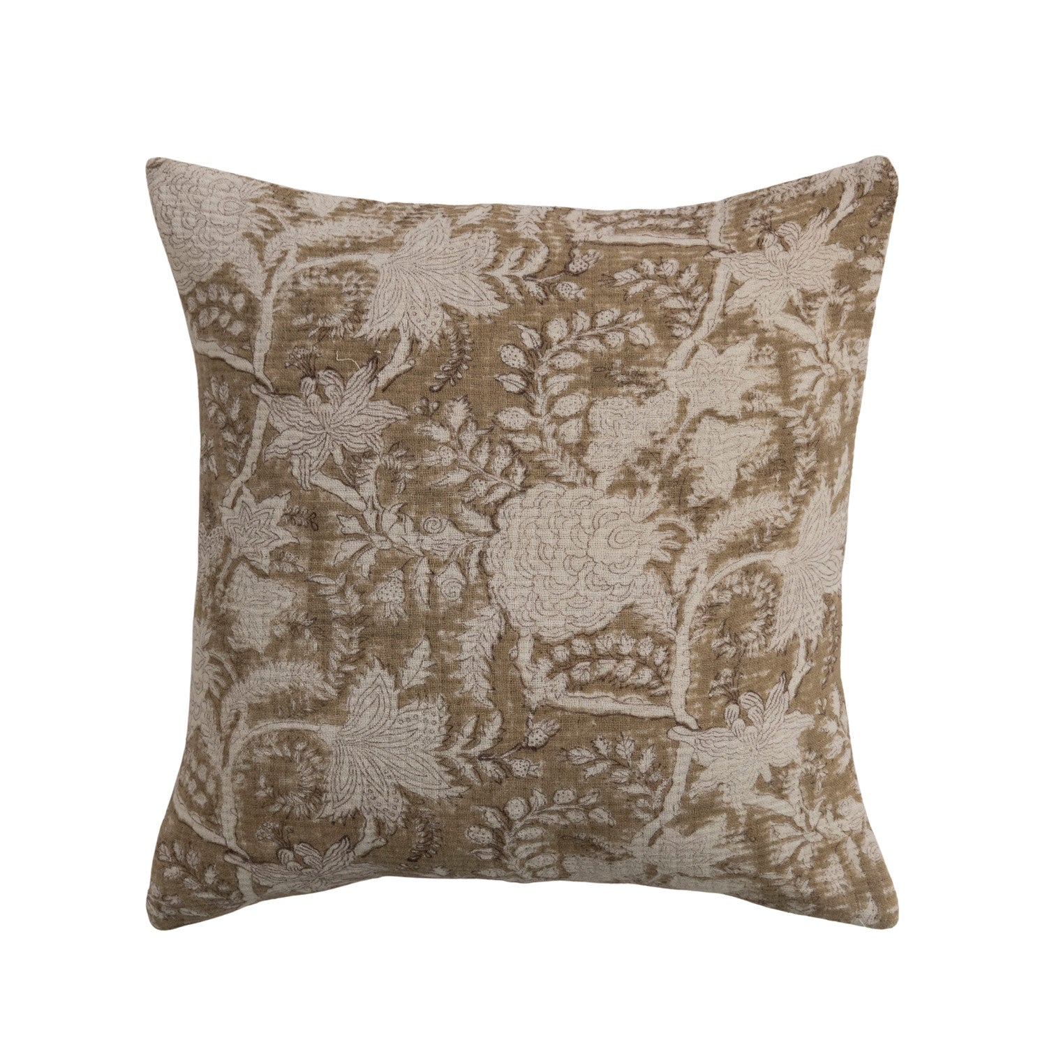 18" Block Printed Pillow