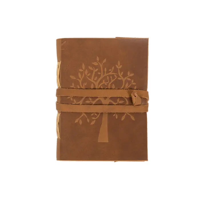 Embossed Leather Journal with Tree