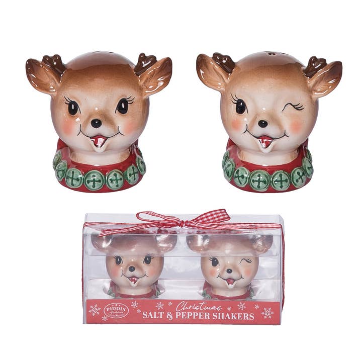 Vintage Reindeer Salt & Pepper Shakers