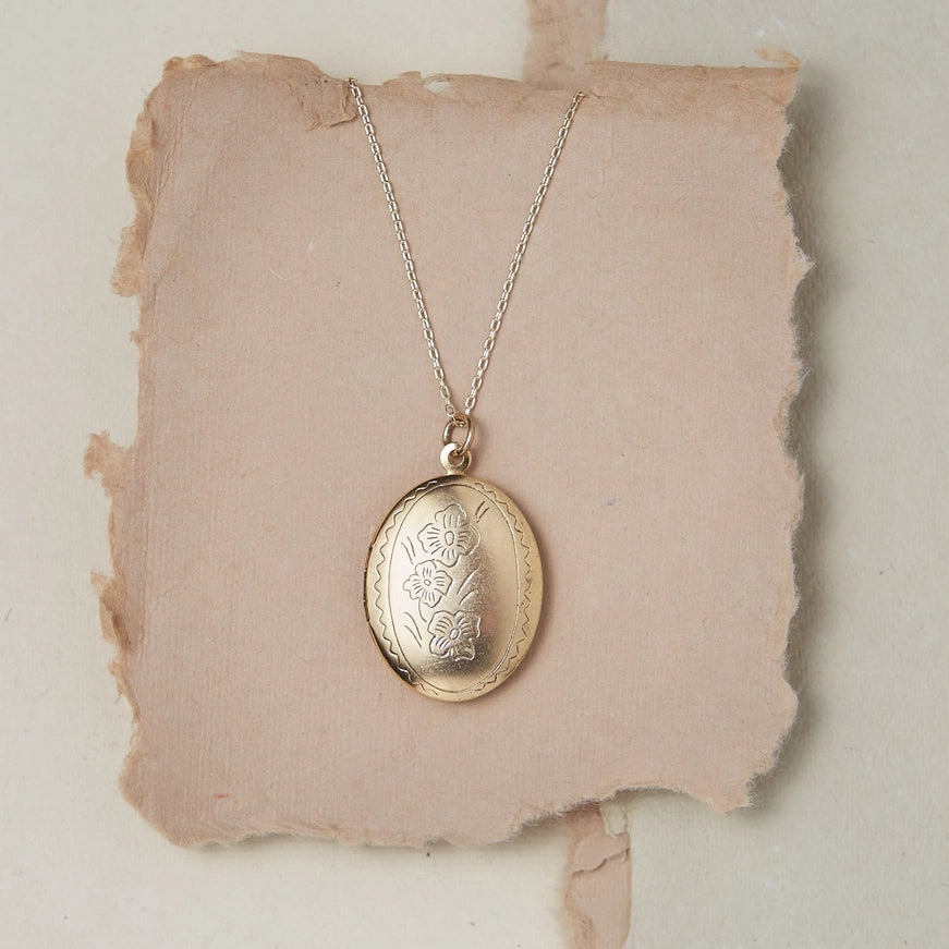 Oval Floral Locket