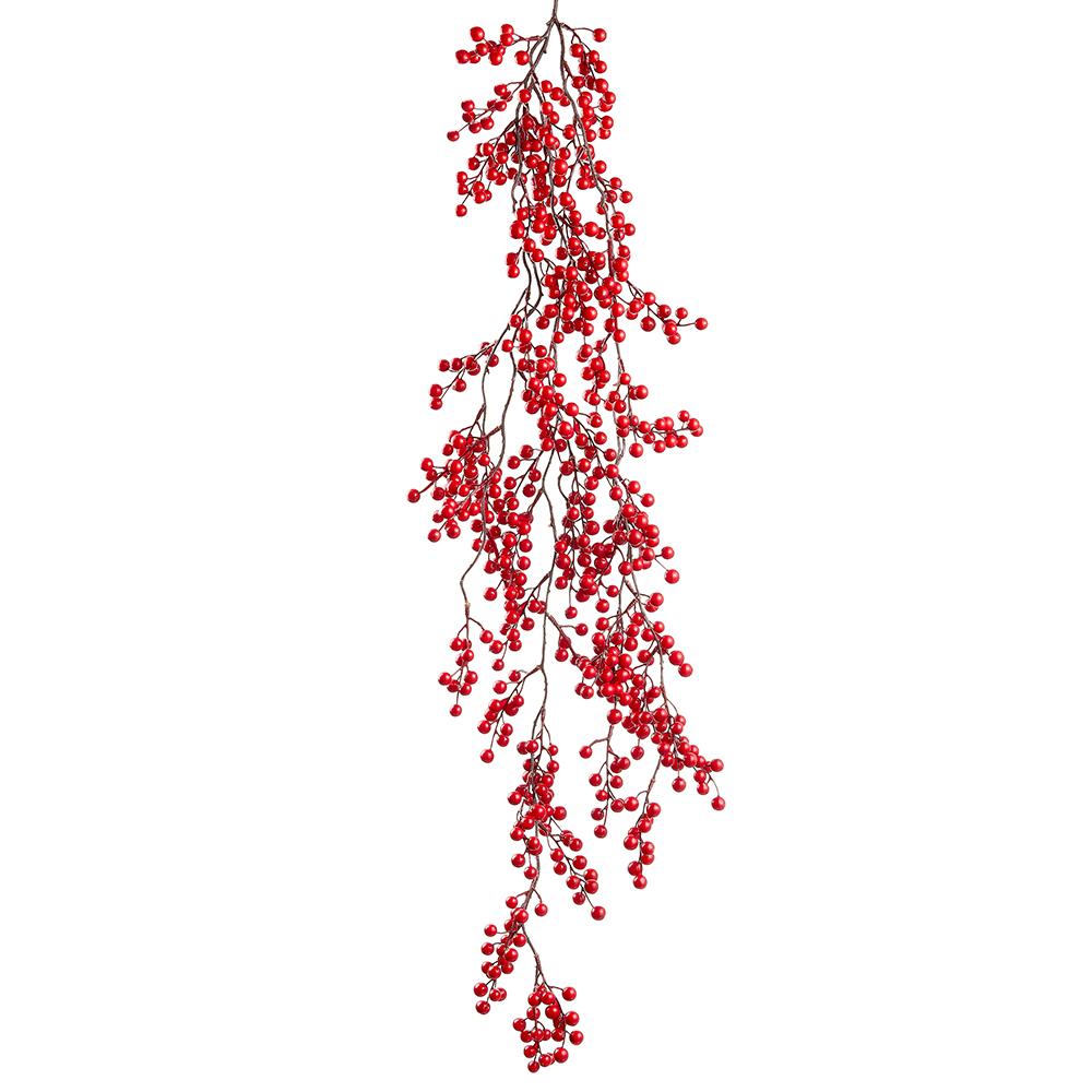 48" Red Berry Hanging Vine