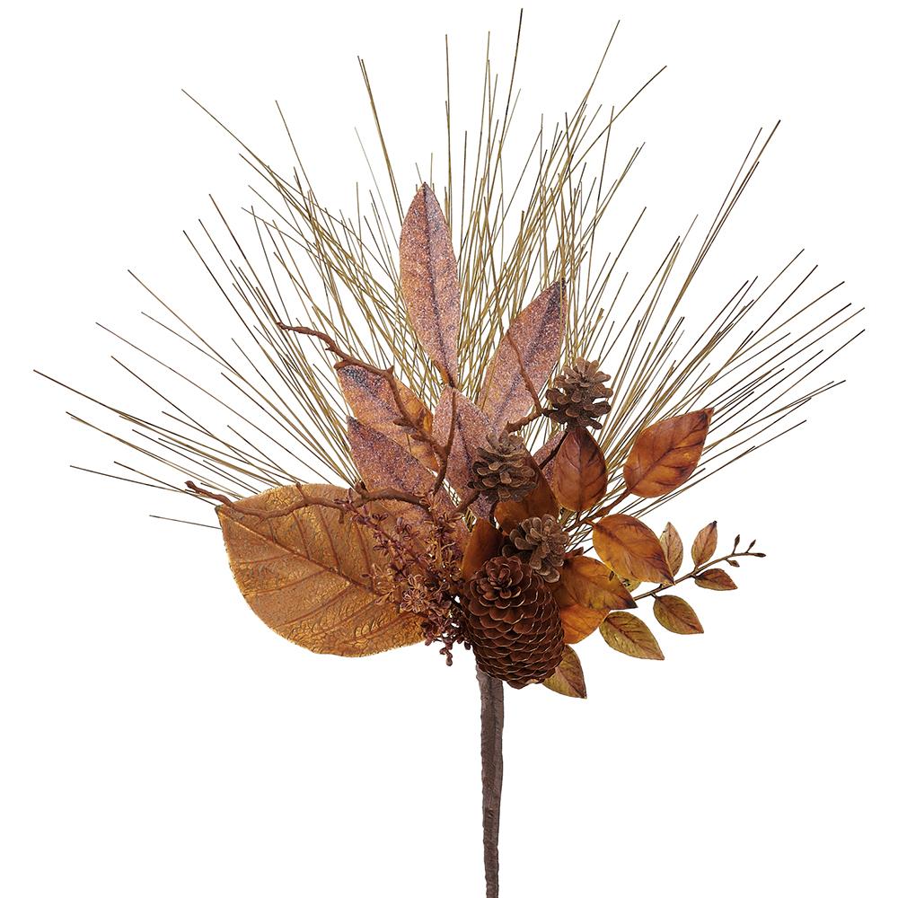 16" Pine Cone, Bay Leaf & Pine Pick