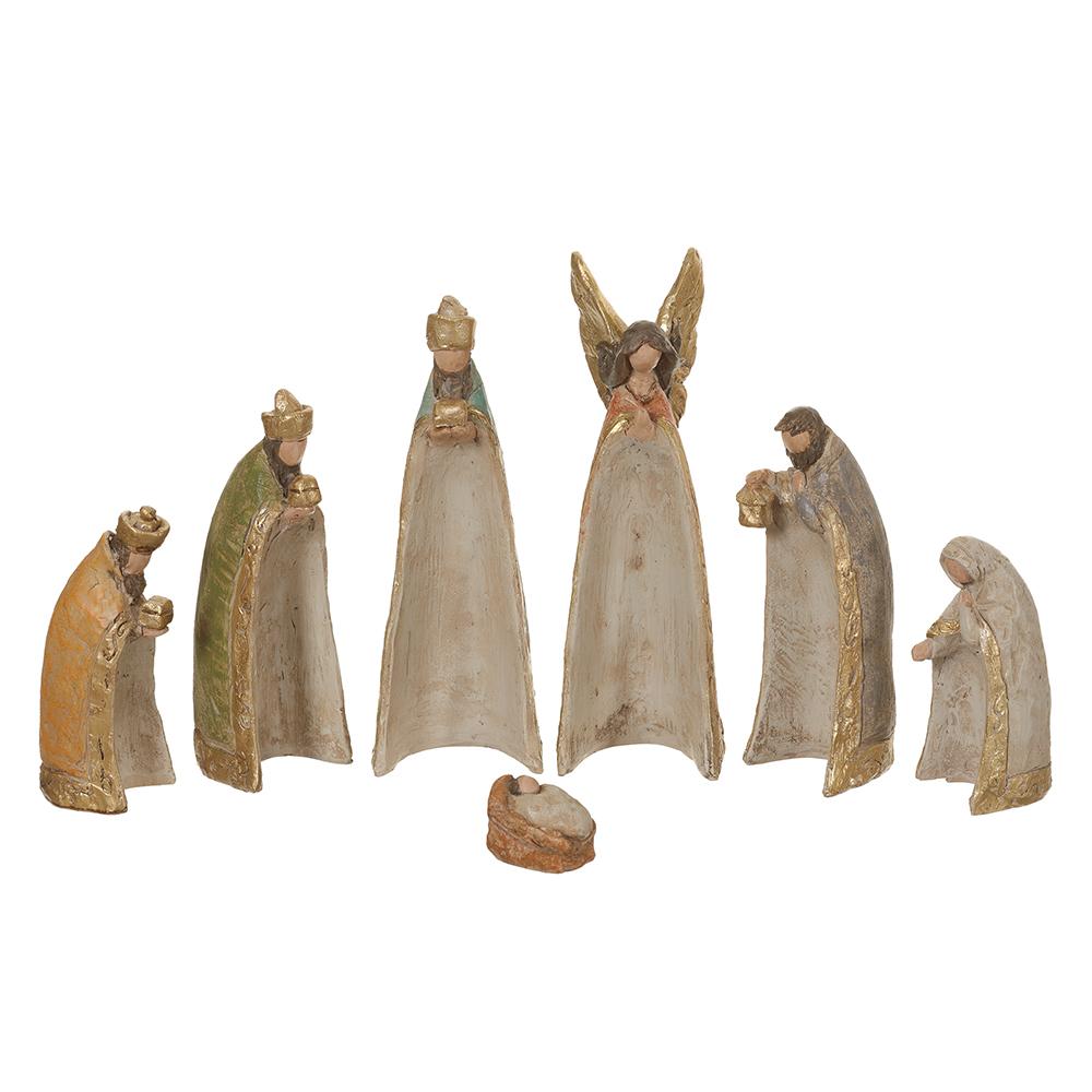 6" Gold Nativity Set