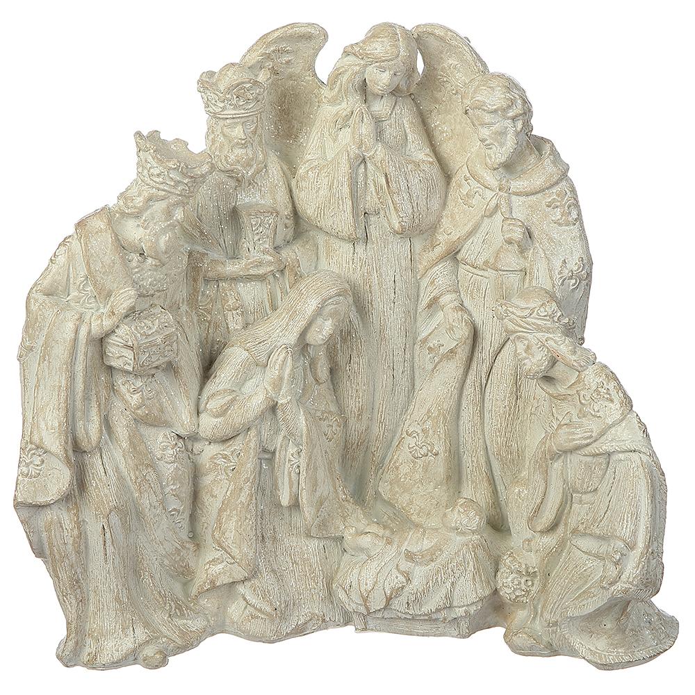 9" White Nativity Tabletop